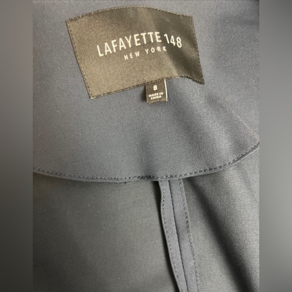 Lafayette 148 Dayle Double Breasted Snap Closure 3/4 Sleeve Tie Waist Jacket 8 - Picture 12 of 16